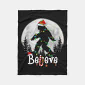 Santa Bigfoot Christmas Sasquatch Believe Xmas Men Fleece Deken (Voorkant)