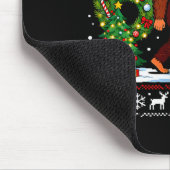 Santa Bigfoot Christmas Tree Funny Sasquatch 67 Muismat (Hoek)