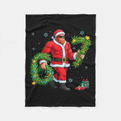 Santa Bigfoot Christmas Tree Sasquatch 67 Six Seve Fleece Deken (Voorkant)