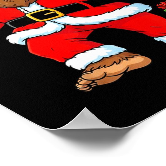 Santa Bigfoot Christmas Tree Sasquatch 67 Six Seve Poster (Hoek)