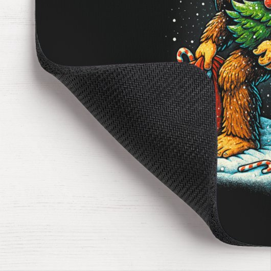 Santa Bigfoot Christmas Tree Turkey Reindeer Thank Muismat (Hoek)