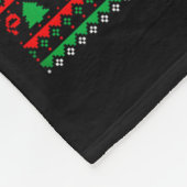 Santa Bigfoot Christmas Tree Xmas Lights Funny Sas Fleece Deken (Hoek)