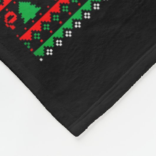 Santa Bigfoot Christmas Tree Xmas Lights Funny Sas Fleece Deken (Hoek)