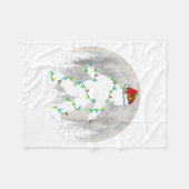 Santa Bigfoot Christmas Tree Xmas Lights Funny Sas Fleece Deken (Voorkant (Horizontaal))