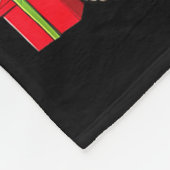 Santa Bigfoot Christmas Tree Xmas Lights Funny Sas Fleece Deken (Hoek)