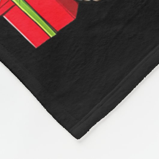 Santa Bigfoot Christmas Tree Xmas Lights Funny Sas Fleece Deken (Hoek)