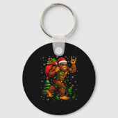 Santa Bigfoot Christmas Tree Xmas Lights Funny Sas Sleutelhanger (Voorkant)