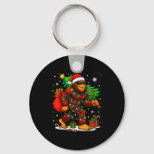 Santa Bigfoot Christmas Tree Xmas Lights Funny Sas Sleutelhanger (Voorkant)