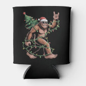 Santa Bigfoot Christmas Tree Xmas Lights Sasquatch Blikjeskoeler (Voorkant)