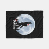 Santa bigfoot kerst rock roll sasquatch geloof fleece deken (Voorkant (Horizontaal))