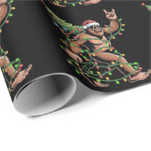 Santa Bigfoot Kerstboom Kerstverlichting Sasquatch Cadeaupapier (Rol Hoek)