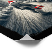 Santa Bigfoot Kerstmis Sasquatch geloof Poster (Hoek)