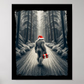 Santa Bigfoot Kerstmis Sasquatch geloof Poster (Voorkant)