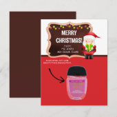 Santa bij Chalkboard, Gepersonaliseerde Gifting Ka Kaart (Voorkant / Achterkant)