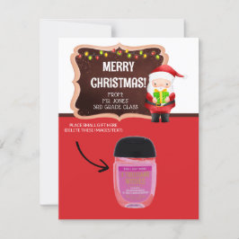 Santa bij Chalkboard, Gepersonaliseerde Gifting Ka Kaart