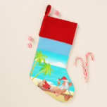 SANTA BIJ DE BEACH TROPISCHE CHRISTMAS STOCKINGS KERSTSOK<br><div class="desc">SANTA BIJ BEACH CHRISTMAS STOCKINGS</div>