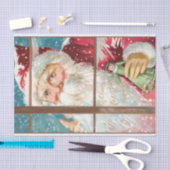 Santa bij Snowy Window Tissuepapier (Craft)