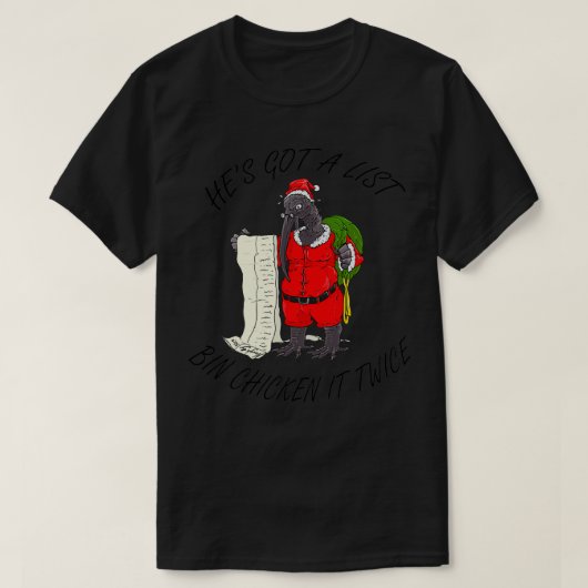 Santa Bin Chicken 1 T-shirt (Design voorkant)