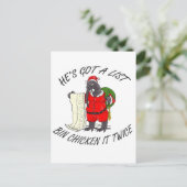 Santa Bin Kip Briefkaart (Staand voorkant)