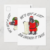 Santa Bin Kip Briefkaart (Voorkant / Achterkant)