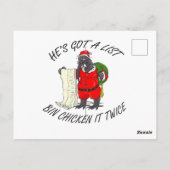 Santa Bin Kip Briefkaart (Achterkant)