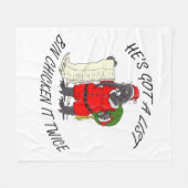 Santa Bin Kip Fleece Deken (Voorkant (Horizontaal))