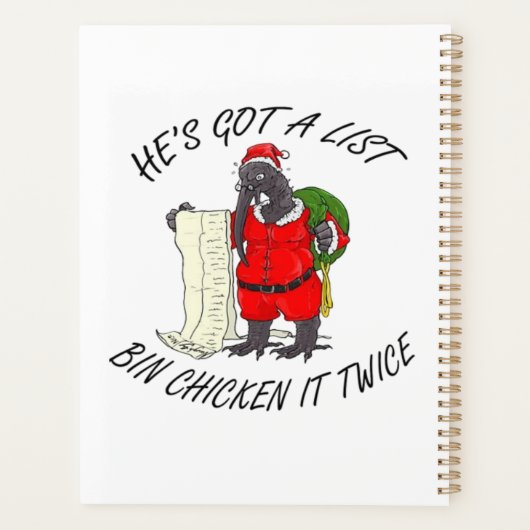 Santa Bin Kip Planner (Achterkant)