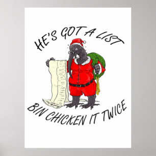 Santa Bin Kip Poster