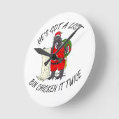 Santa Bin Kip Ronde Klok (Hoek)