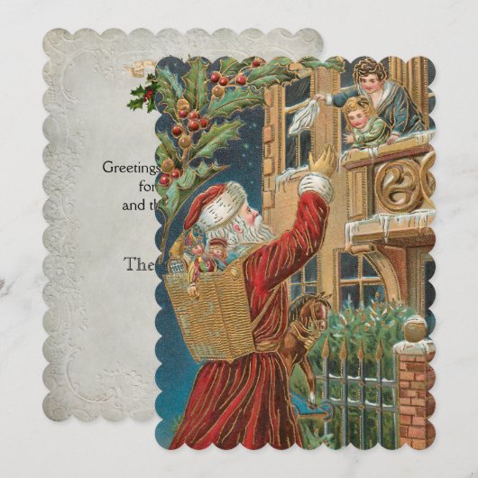  Santa Bing Cadeaus Feestdagenkaart (Voorkant / Achterkant)