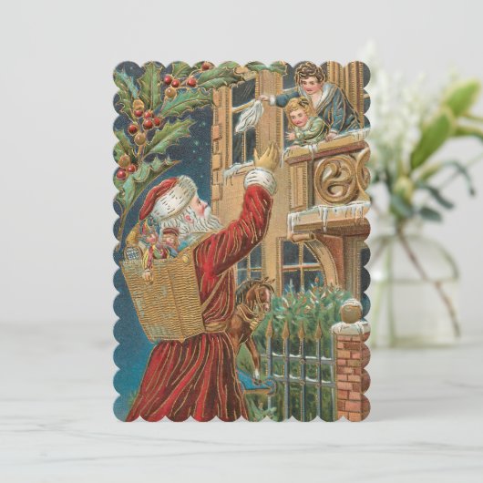  Santa Bing Cadeaus Feestdagenkaart (Staand voorkant)