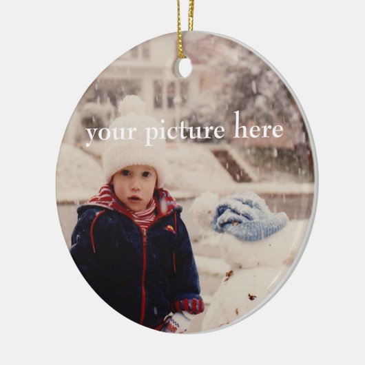Santa Bird foto ornament (Links)