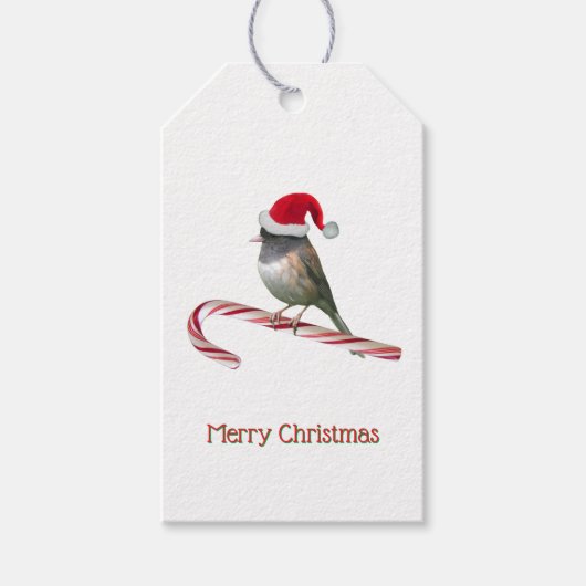 Santa Bird Gift Labels Cadeaulabel (Voorkant)