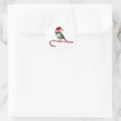 Santa Bird op Candy Cane Stickers (Tas)