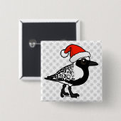 Santa Black-bellied Plover Vierkante Button 5,1 Cm (Voorkant /achterkant)