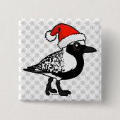 Santa Black-bellied Plover Vierkante Button 5,1 Cm (Voorkant)
