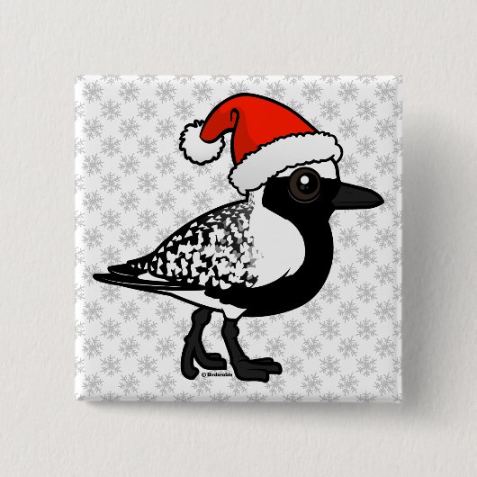 Santa Black-bellied Plover Vierkante Button 5,1 Cm (Voorkant)