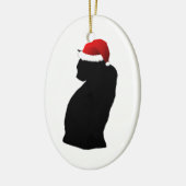 Santa Black Cat Ornament (Links)