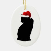 Santa Black Cat Ornament (Achterkant)