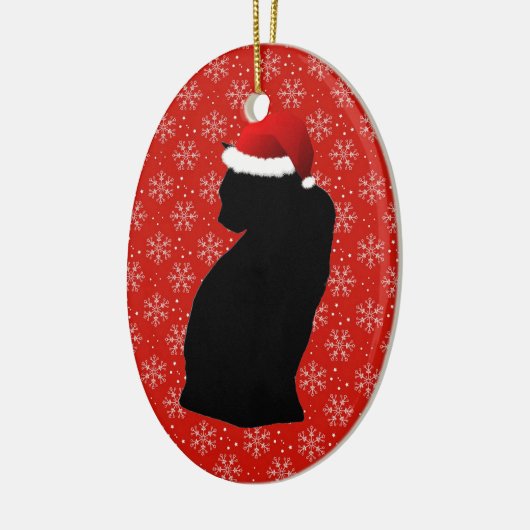 Santa Black Cat Ornament (Links)
