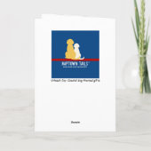 Santa Black Lab Dogs-kerstKaart Feestdagen Kaart (Achterkant)