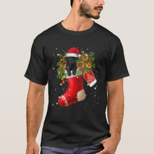 Santa Black Speelgoed poes in kerstsok Pajama T-shirt