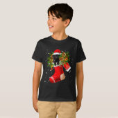 Santa Black Toy Odle In Christmas Sock Pajama  T-shirt (Voorkant volledig)