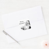  Santa Black & White Sticker (Envelop)