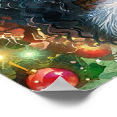 Santa Black Woman With Christmas Tree Poster (Hoek)