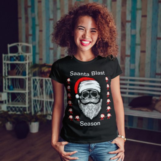 Santa Blast Seizoen Kerstmis Vrouwen T-shirt