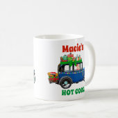 Santa Blue Car-kerstcadeautjes met warmtecacao Koffiemok (Voorkant rechts)