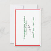 Santa Blue Crab met Mallet Christmas Kaart Custom (Achterkant)