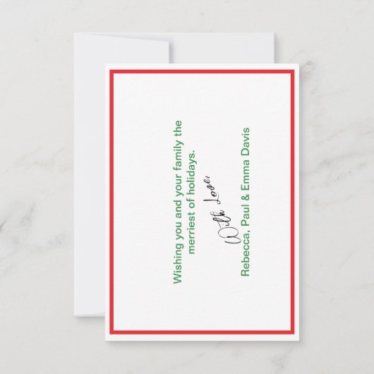 Santa Blue Crab met Mallet Christmas Kaart Custom (Achterkant)