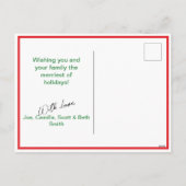 Santa Blue Crab met Mallet Christmas Kaart Custom (Achterkant)